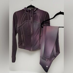 Lululemon Set Cropped Define Jacket NWT Align Leggings Rare Purple Aurora Haze